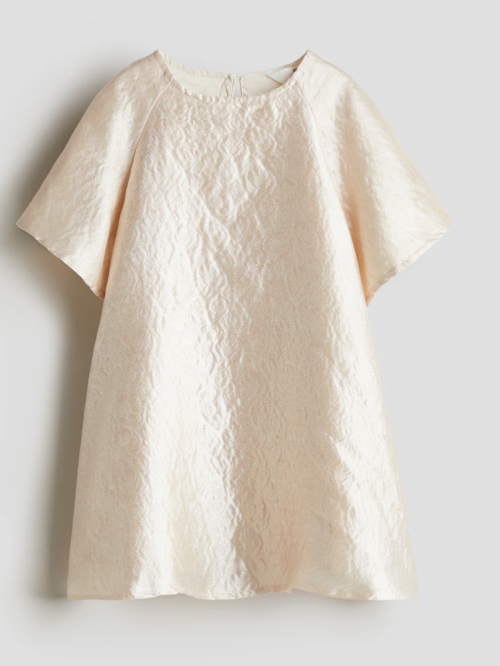 H & M Girls' Cream Jacquard Weave A-Line Dress; Size 7